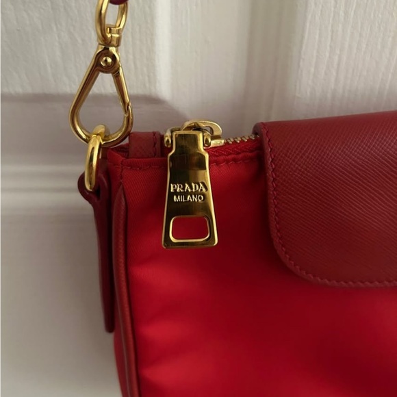 Prada Chain Crossbody Bag Tessuto and Saffiano Leather Small - Picture 5 of 10